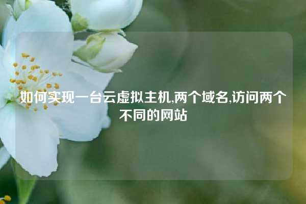 如何实现一台云虚拟主机,两个域名,访问两个不同的网站